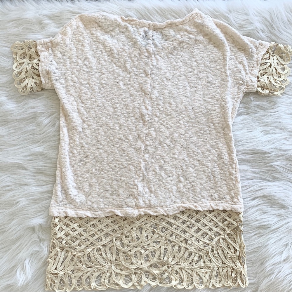 Saturday Sunday Anthro Crochet Slub Knit Top - Picture 8 of 8